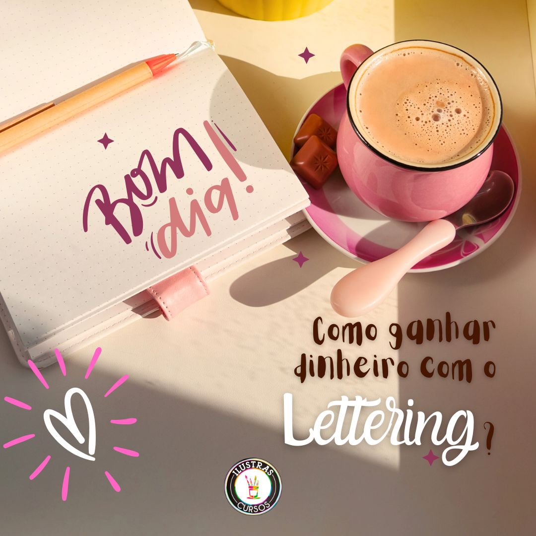 Story do instagram lettering bom dia aroma cores café delicado rosa