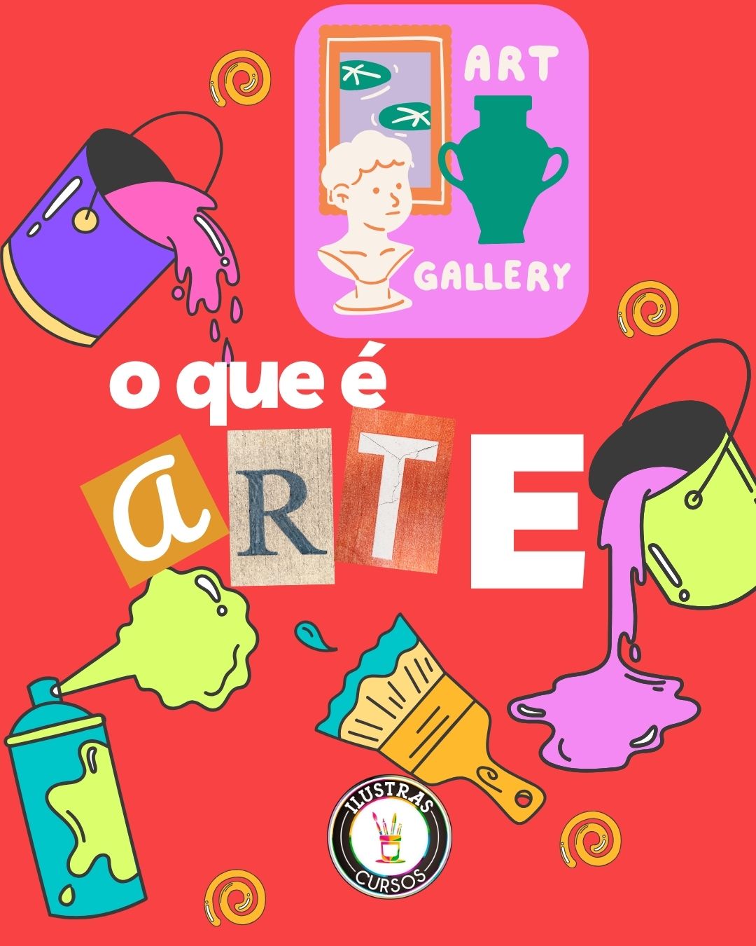 Story do instagram dia mundial da arte ilustrado vermelho Story do instagram dia mundial da arte ilustrado vermelho