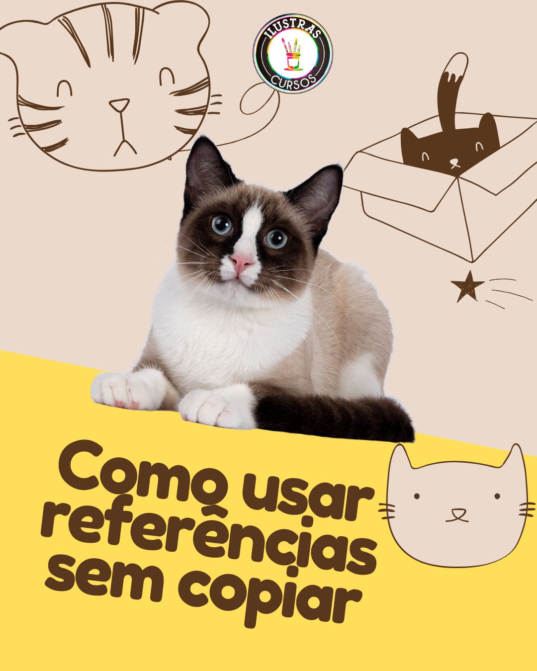 Miniatura do Youtube Desenhando Meu Gato Delicado Rosa e Marrom (Post para Instagram (45))